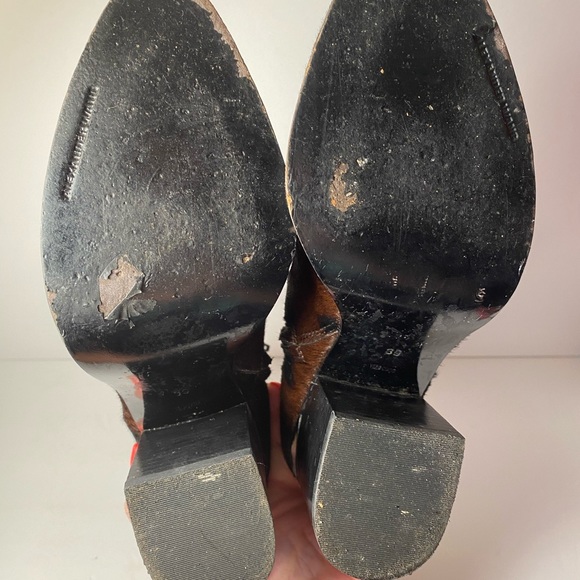 Alexander wang gabi ponyhair ankle boots heels brown 39 8.5 - Picture 8 of 11